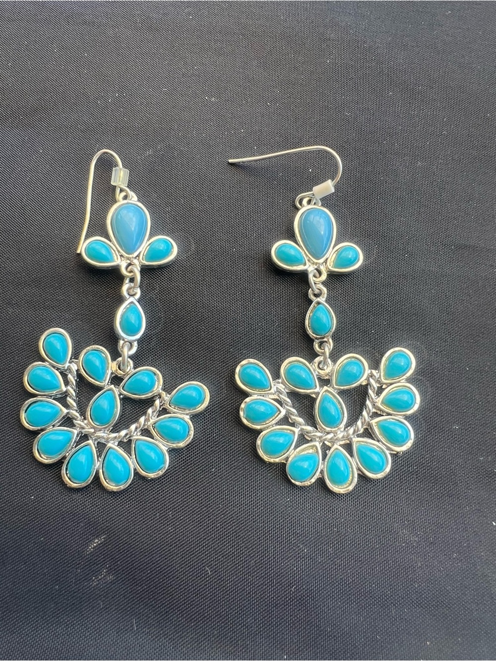 Turquoise Teardrop Dangle Earrings - Women Jewelry- Southwestern style
